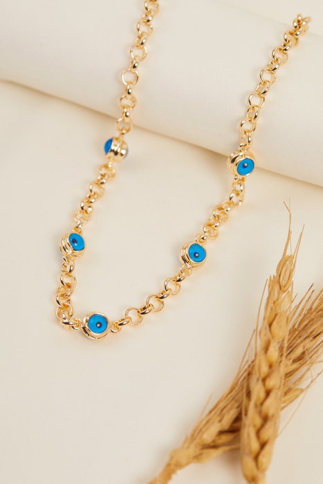 Heliophilia Silver CK9950 Collar Dorado de Metal con Longitud Ajustable